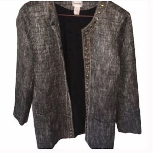 Women’s Chico's Grey Rhinestone Jacket